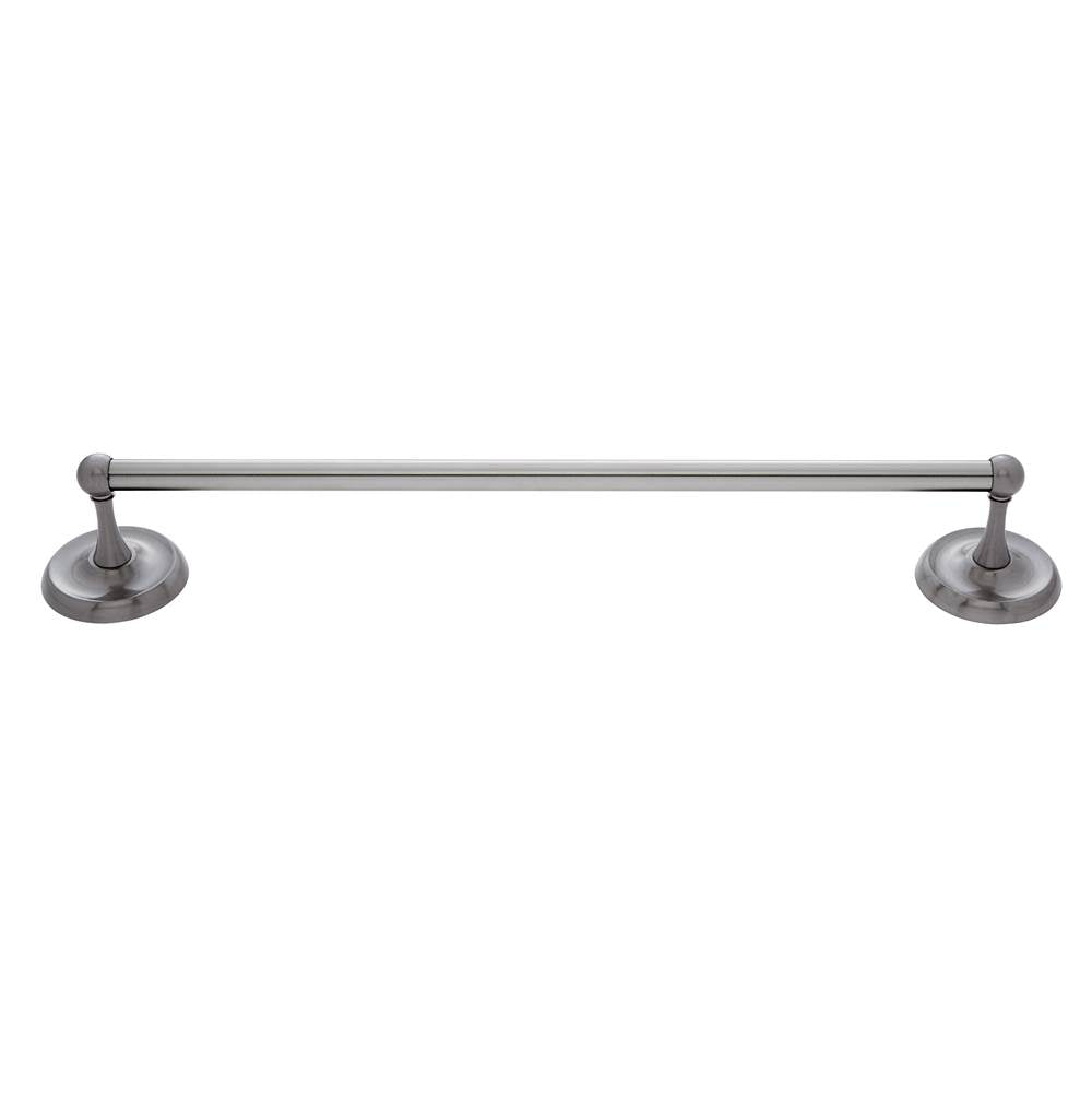 JVJ Hardware - Paramount Series Satin Nickel Finish 24'' Towel Bar Set C/S, Composition Solid Brass - Satin Nickel
