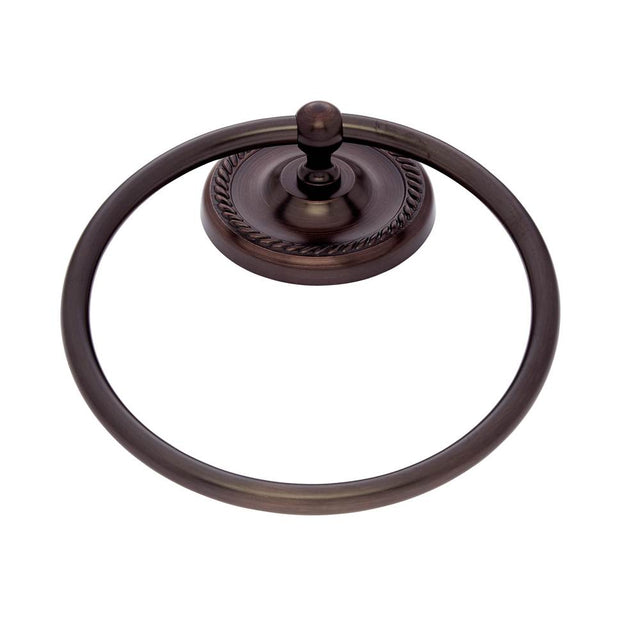 JVJ Hardware - Prestige Series Old World Bronze Finish Towel Ring C/S, Composition Solid Brass - Old World Bronze