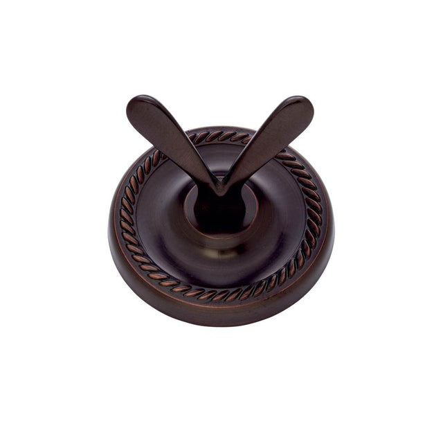 JVJ Hardware - Prestige Series Old World Bronze Finish Double Robe Hook C/S, Composition Solid Brass - Old World Bronze