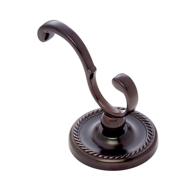 JVJ Hardware - Prestige Series Old World Bronze Finish Deco Robe Hook C/S, Composition Solid Brass - Old World Bronze