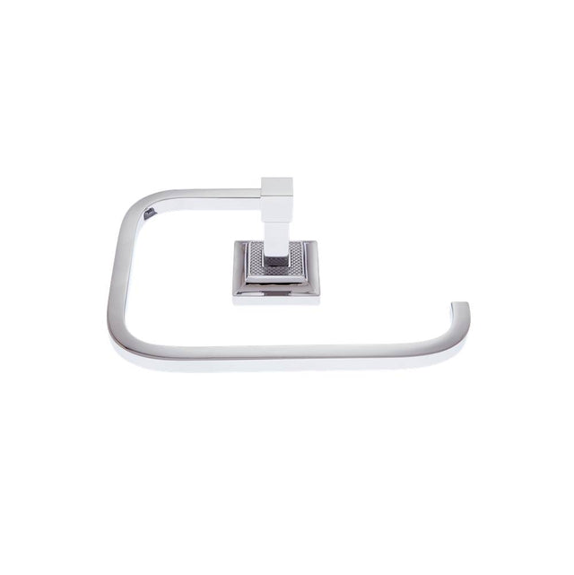 JVJ Hardware - Luster Series Polished Chrome Finish Towel Ring, Composition Solid Brass