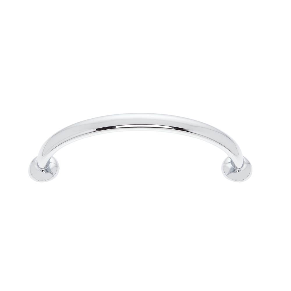JVJ Hardware - Newport Collection Polished Chrome 96 mm c/c Traditional Pull with Round Feet, Composition Zamac - Polished Chrome