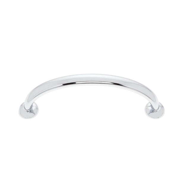 JVJ Hardware - Newport Collection Polished Chrome 96 mm c/c Traditional Pull with Round Feet, Composition Zamac - Polished Chrome