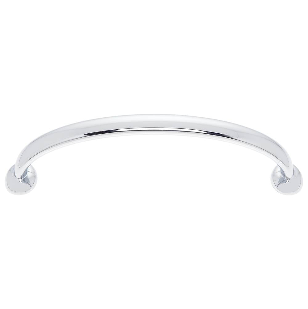JVJ Hardware - Newport Collection Polished Chrome 128 mm c/c Traditional Pull with Round Feet, Composition Zamac - Polished Chrome