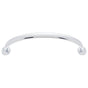JVJ Hardware - Newport Collection Polished Chrome 128 mm c/c Traditional Pull with Round Feet, Composition Zamac - Polished Chrome