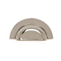 JVJ Hardware - Classic Collection Polished Nickel Finish 3'' c/c Smooth Cup Pull, Composition Solid Brass - Polished Nickel