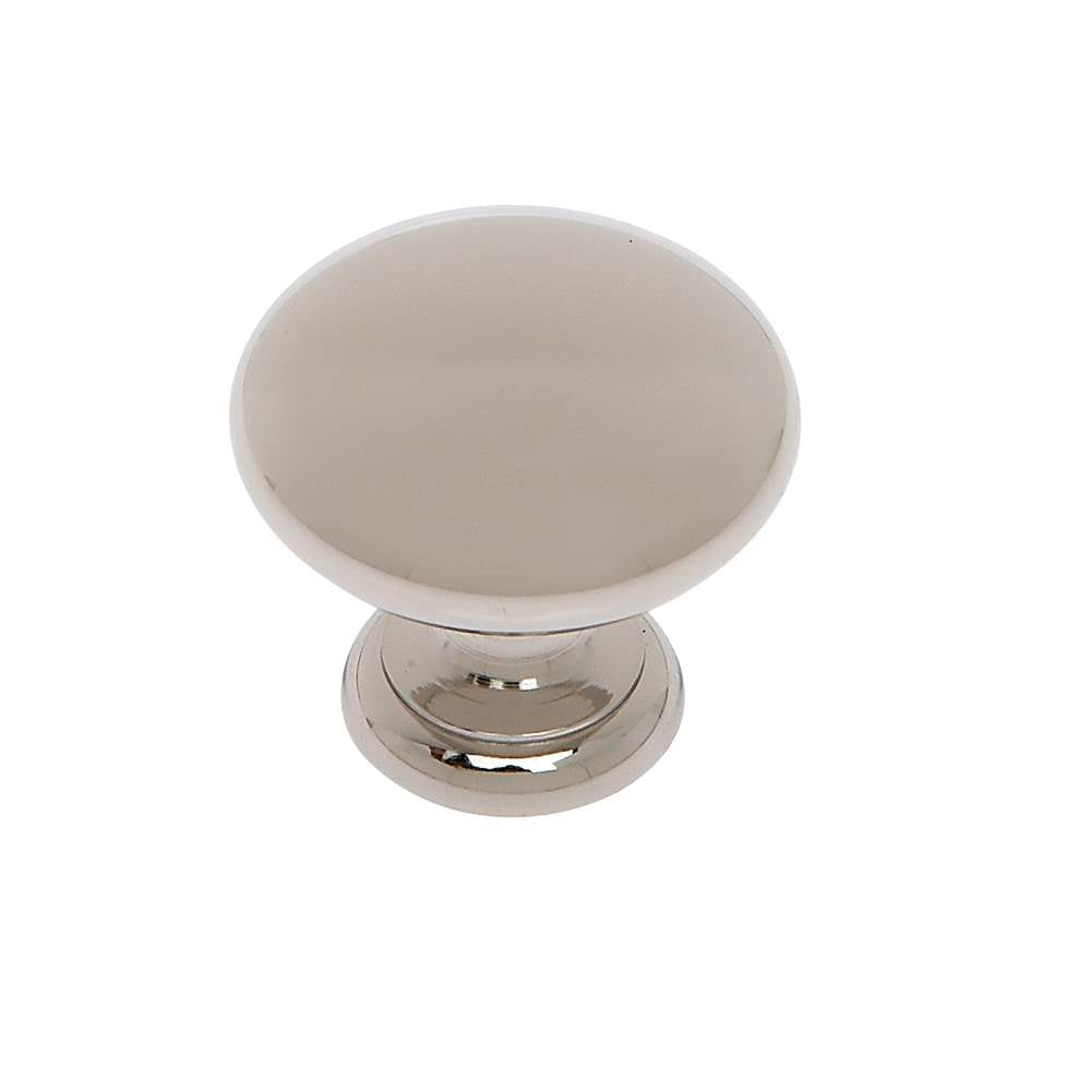 JVJ Hardware - Classic Collection Polished Nickel Finish 1-1/4'' Mushroom Knob, Composition Solid Brass - Polished Nickel