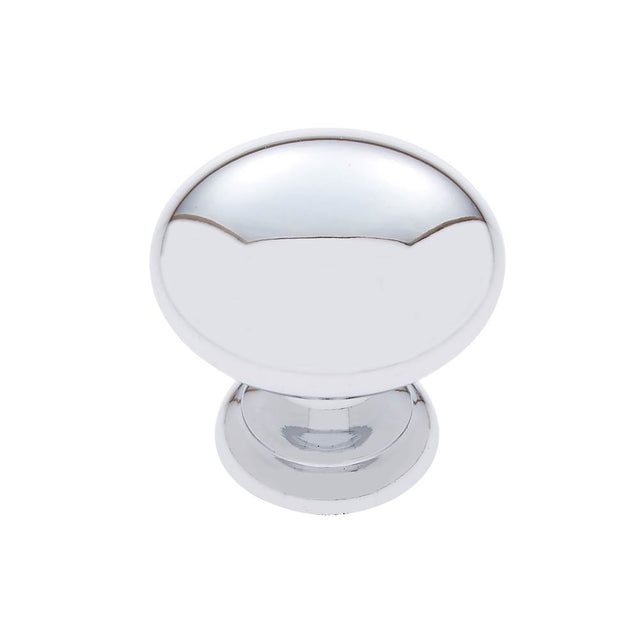 JVJ Hardware - Classic Collection Polished Chrome Finish 1-1/4'' Mushroom Knob, Composition Solid Brass - Polished Chrome