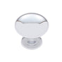 JVJ Hardware - Classic Collection Polished Chrome Finish 1-1/4'' Mushroom Knob, Composition Solid Brass - Polished Chrome