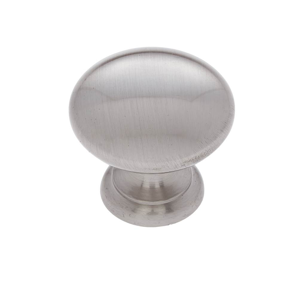 JVJ Hardware - Classic Collection Satin Nickel Finish 1-1/4'' Mushroom Knob, Composition Solid Brass - Satin Nickel