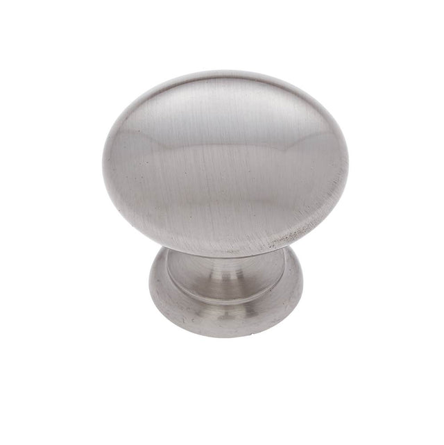 JVJ Hardware - Classic Collection Satin Nickel Finish 1-1/4'' Mushroom Knob, Composition Solid Brass - Satin Nickel