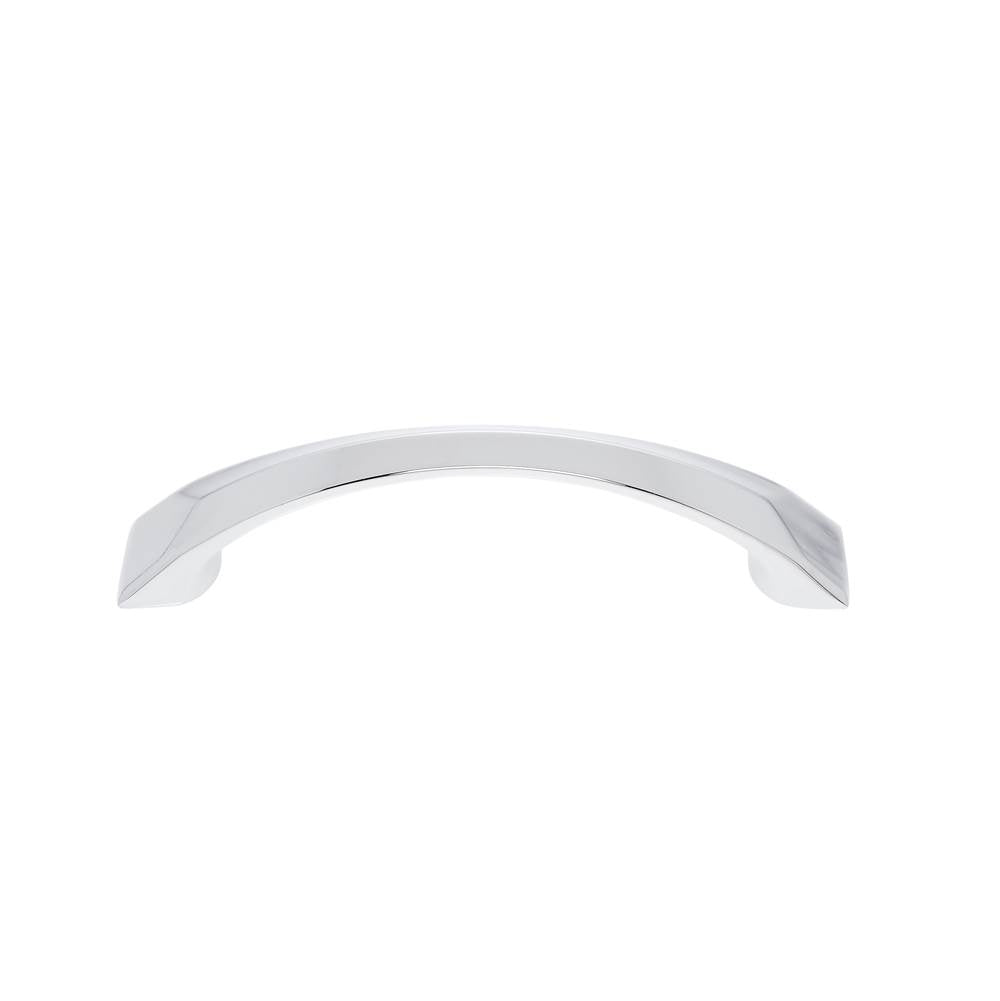 JVJ Hardware - Newport Collection Polished Chrome 96 mm c/c Bowed Pull, Composition Zamac - Polished Chrome