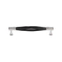 JVJ Hardware - Pure Elegance Collection Polished Chrome Finish 128 mm c/c Faceted 31 percent Leaded Smoked Crystal Pull, Composition Leaded Crystal and Solid Brass - Polished Chrome