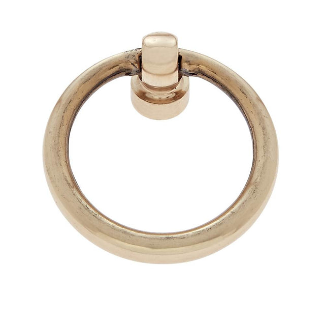 JVJ Hardware - Classic Collection Solid Brass Finish 1-1/2'' Diameter Ring Pull, Composition Solid Brass - Polished Brass