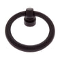JVJ Hardware - Classic Collection Matte Black Finish 1-1/2'' Diameter Ring Pull, Composition Solid Brass - Matte Black