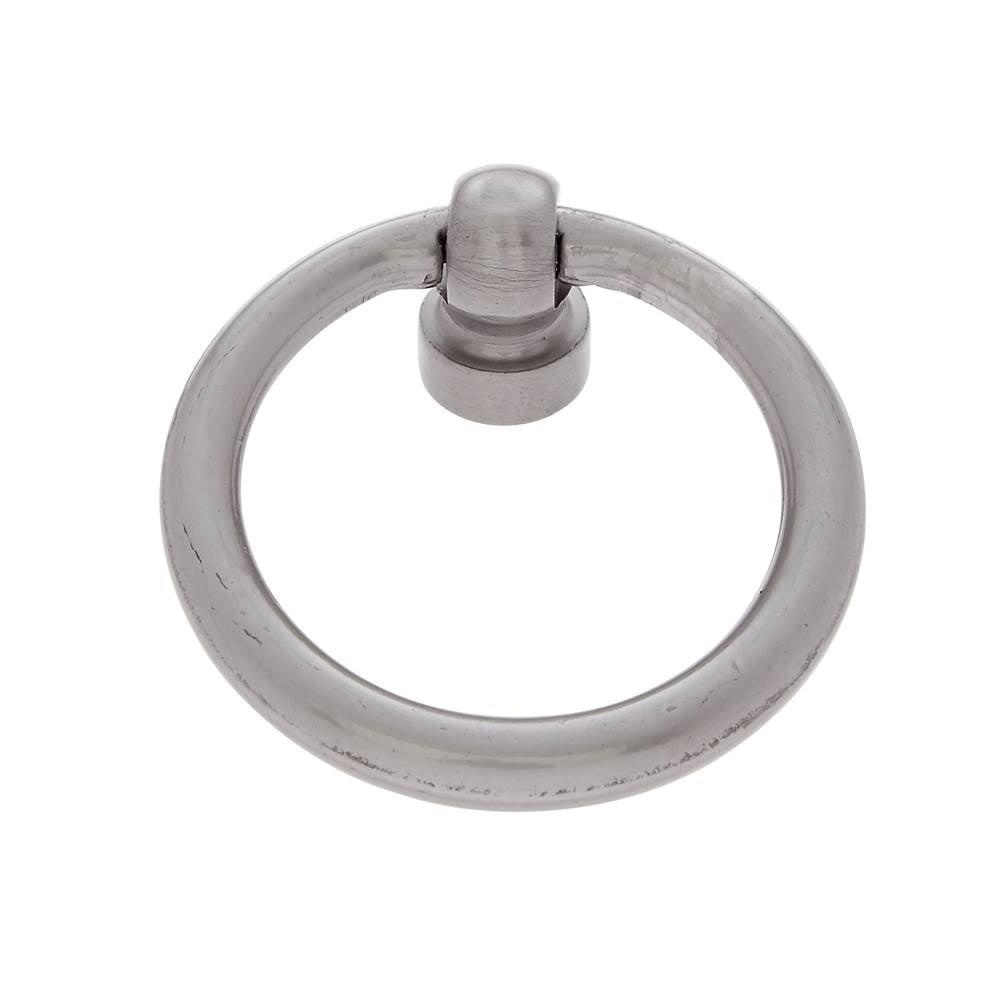 JVJ Hardware - Classic Collection Satin Nickel Finish 1-1/2'' Diameter Ring Pull, Composition Solid Brass - Satin Nickel