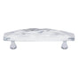 JVJ Hardware - Pure Elegance Collection Polished Chrome Finish 96 mm c/c Wide 31 percent Leaded  Crystal Pull, Composition Leaded Crystal and Solid Brass - Polished Chrome