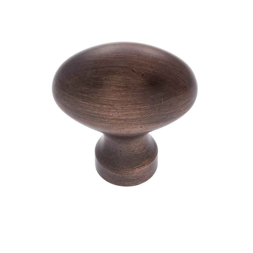 JVJ Hardware - Classic Collection Old World Bronze Finish 1-3/16'' X 3/4'' Football Knob, Composition Solid Brass - Old World Bronze