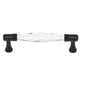 JVJ Hardware - Pure Elegance Collection Oil Rubbed Bronze Finish 96 mm c/c Faceted 31 percent Leaded Crystal Pull, Composition Leaded Crystal and Solid Brass - Oil Rubbed Bronze