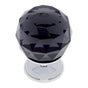 JVJ Hardware - Pure Elegance Collection Polished Chrome Finish 30 mm (1-3/16'') Round Faceted 31 percent Leaded Smoked Crystal Knob - Polished Chrome
