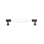 JVJ Hardware - Pure Elegance Collection Old World Bronze Finish 128 mm c/c Faceted 31 percent Leaded Crystal Pull, Composition Leaded Crystal and Solid Brass - Old World Bronze