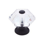 JVJ Hardware - Pure Elegance Collection Oil Rubbed Bronze Finish 30 mm (1-3/16'') 6 Sided 31 percent Leaded Crystal Knob, Composition Leaded Crystal and Solid Brass - Oil Rubbed Bronze