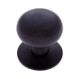 JVJ Hardware - Classic Collection Oil Rubbed Bronze Finish 1-1/4'' Plymouth Knob w/ Back Plate, Composition Solid Brass - Oil Rubbed Bronze