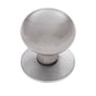 JVJ Hardware - Classic Collection Satin Nickel Finish 1-1/4'' Plymouth Knob w/ Back Plate, Composition Solid Brass - Satin Nickel