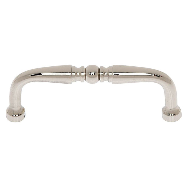 JVJ Hardware - Classic Collection Polished Nickel Finish 3'' c/c Colonial Pull, Composition Solid Brass - Polished Nickel