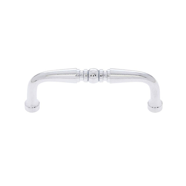 JVJ Hardware - Classic Collection Polished Chrome Finish 3'' c/c Colonial Pull, Composition Solid Brass - Polished Chrome