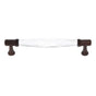 JVJ Hardware - Pure Elegance Collection Old World Bronze Finish 160 mm c/c Faceted 31 percent Leaded Crystal Pull, Composition Leaded Crystal and Solid Brass - Old World Bronze
