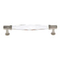 JVJ Hardware - Pure Elegance Collection Polished Nickel Finish 160 mm c/c Faceted 31 percent Leaded Crystal Pull, Composition Leaded Crystal and Solid Brass - Polished Nickel