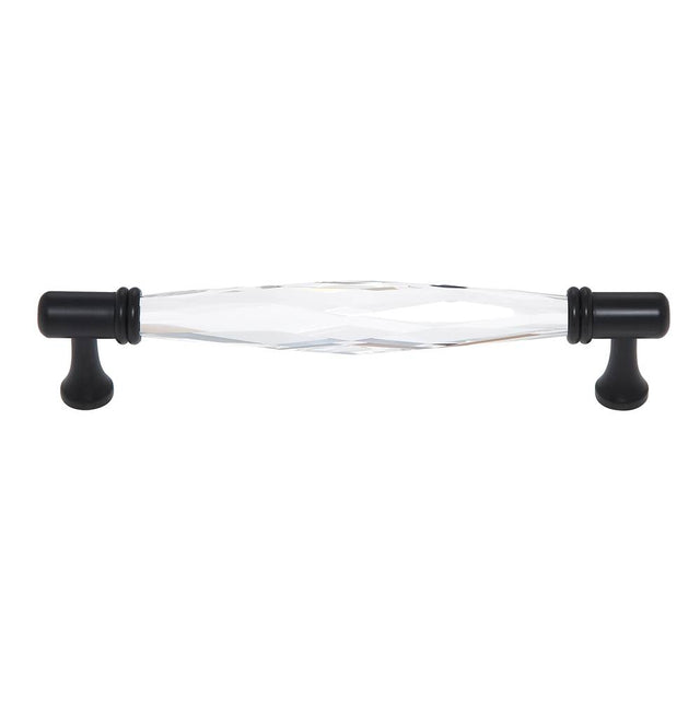 JVJ Hardware - Pure Elegance Collection Oil Rubbed Bronze Finish 160 mm c/c Faceted 31 percent Leaded Crystal Pull, Composition Leaded Crystal and Solid Brass - Oil Rubbed Bronze