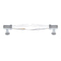 JVJ Hardware - Pure Elegance Collection Polished Chrome Finish 160 mm c/c Faceted 31 percent Leaded Crystal Pull, Composition Leaded Crystal and Solid Brass - Polished Chrome