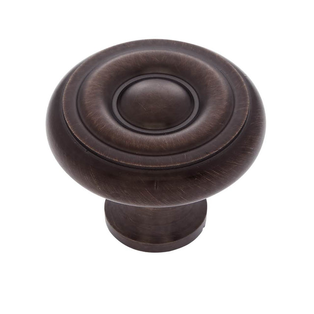 JVJ Hardware - Classic Collection Old World Bronze Finish 1-1/2'' Georgian Knob, Composition Solid Brass - Old World Bronze