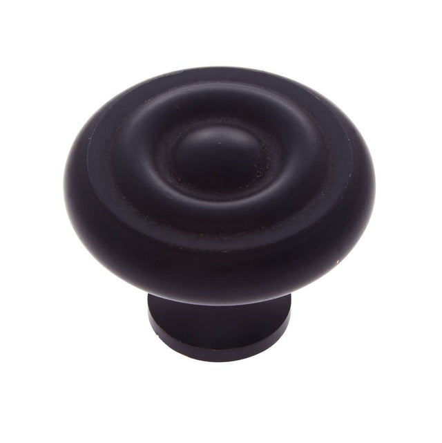 JVJ Hardware - Classic Collection Oil Rubbed Bronze Finish 1-1/2'' Georgian Knob, Composition Solid Brass - Oil Rubbed Bronze