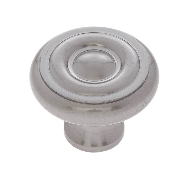 JVJ Hardware - Classic Collection Satin Nickel Finish 1-1/2'' Georgian Knob, Composition Solid Brass - Satin Nickel