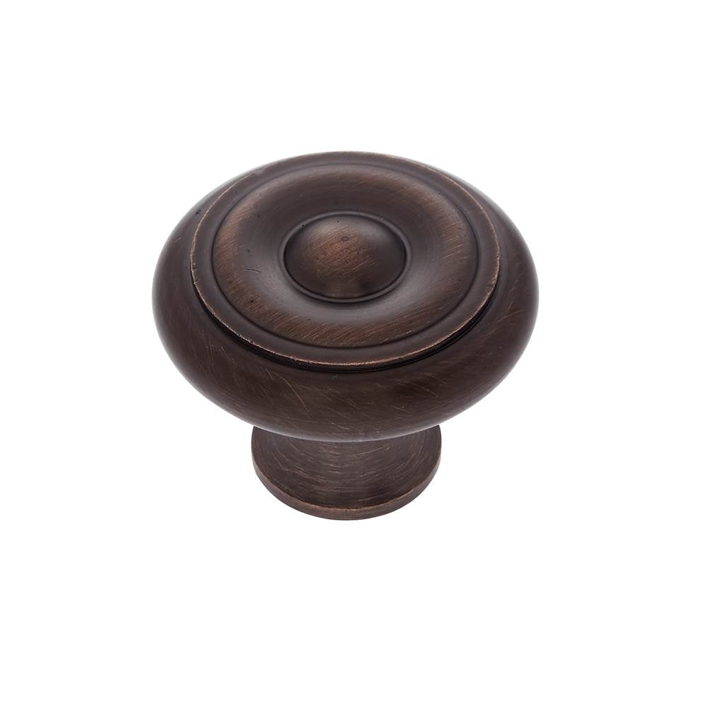 JVJ Hardware - Classic Collection Old World Bronze Finish 1-1/4'' Georgian Knob, Composition Solid Brass - Old World Bronze