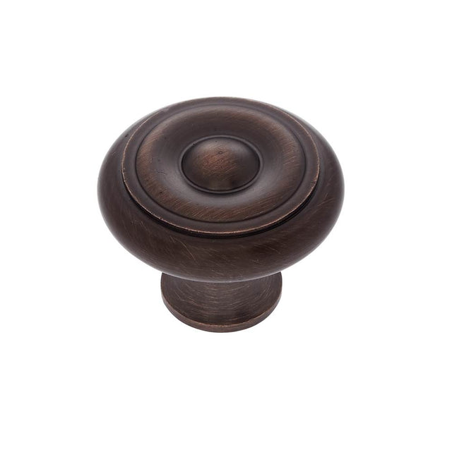 JVJ Hardware - Classic Collection Old World Bronze Finish 1-1/4'' Georgian Knob, Composition Solid Brass - Old World Bronze