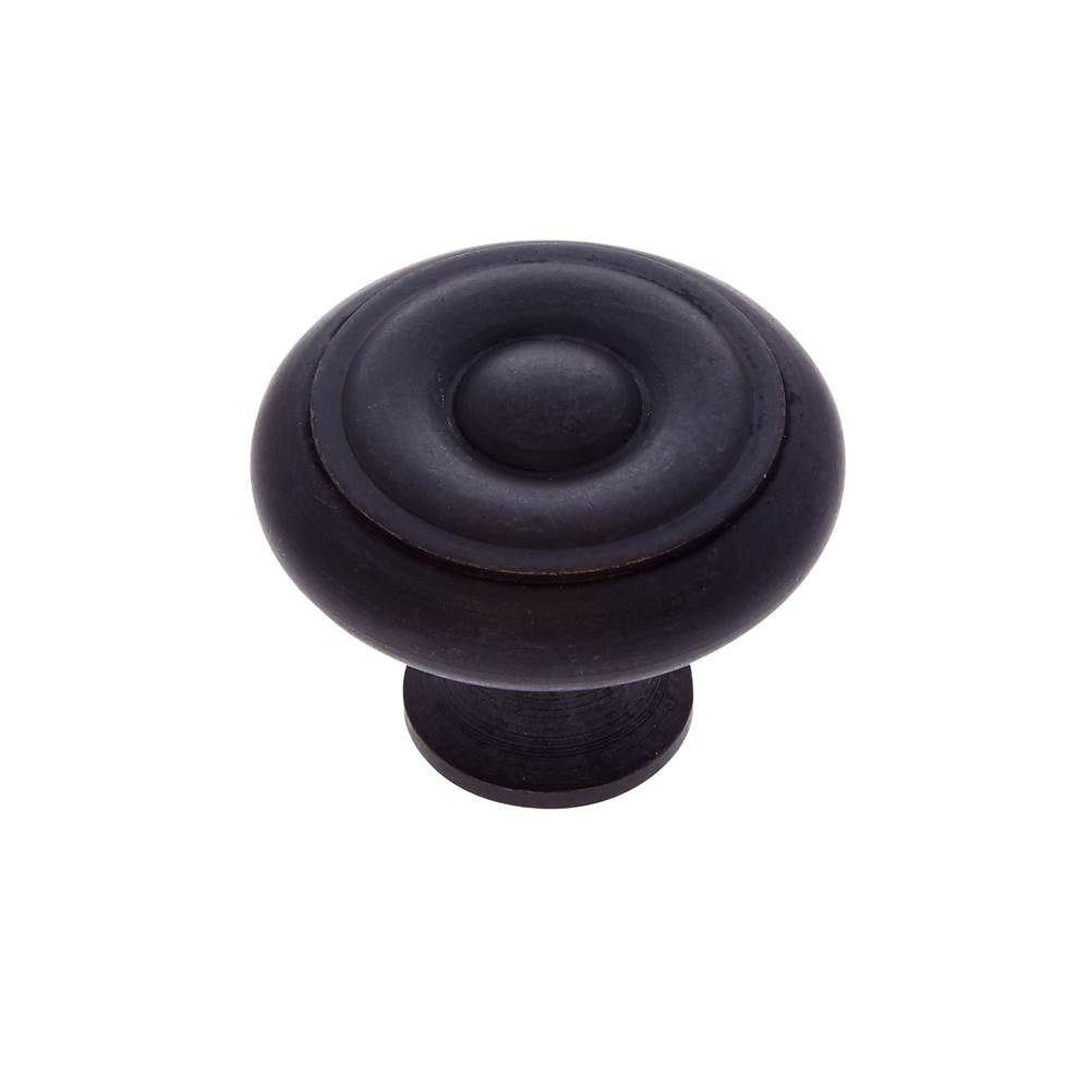 JVJ Hardware - Classic Collection Oil Rubbed Bronze Finish 1-1/4'' Georgian Knob, Composition Solid Brass - Oil Rubbed Bronze