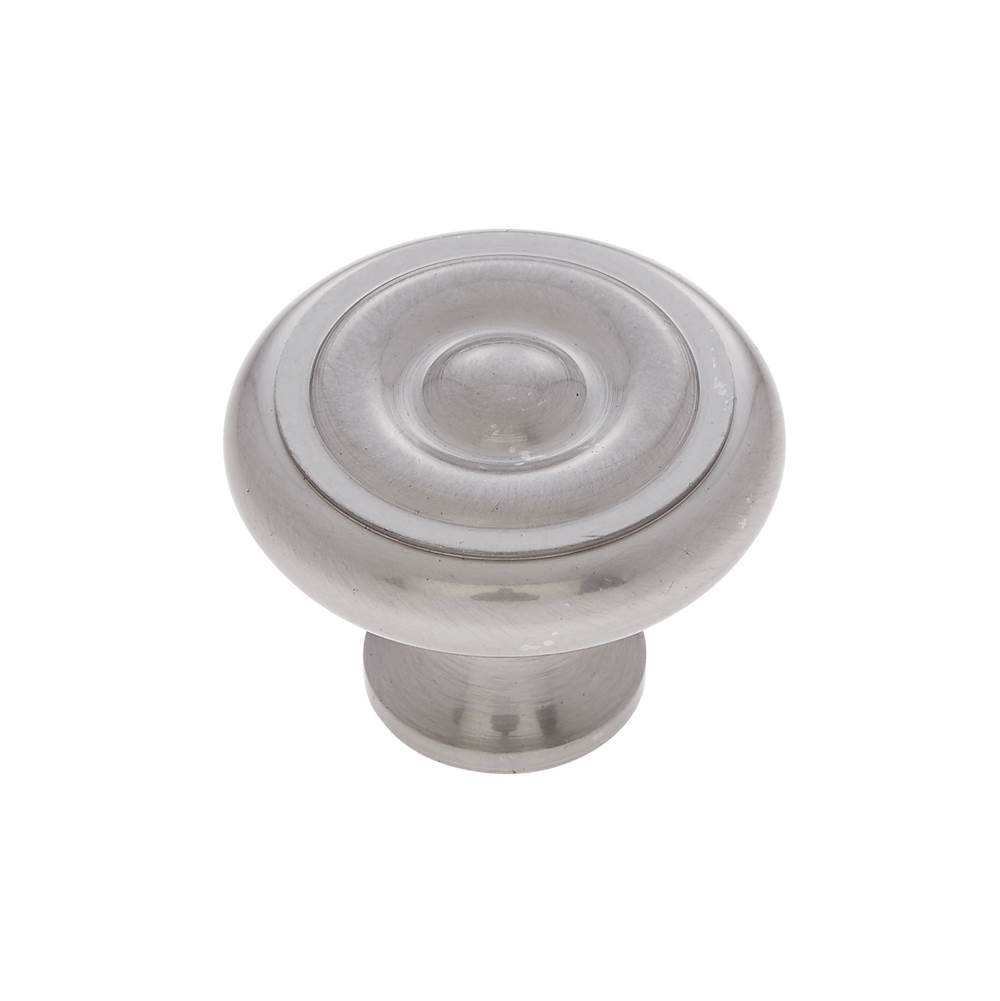 JVJ Hardware - Classic Collection Satin Nickel Finish 1-1/4'' Georgian Knob, Composition Solid Brass - Satin Nickel