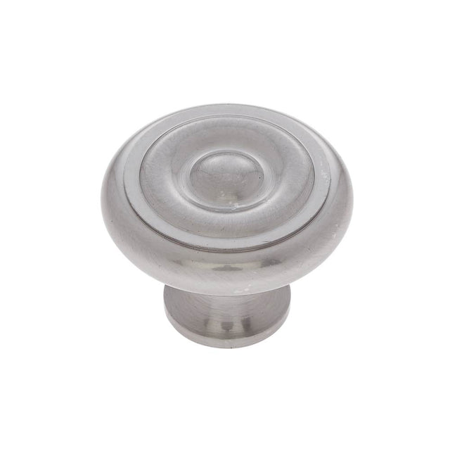 JVJ Hardware - Classic Collection Satin Nickel Finish 1-1/4'' Georgian Knob, Composition Solid Brass - Satin Nickel