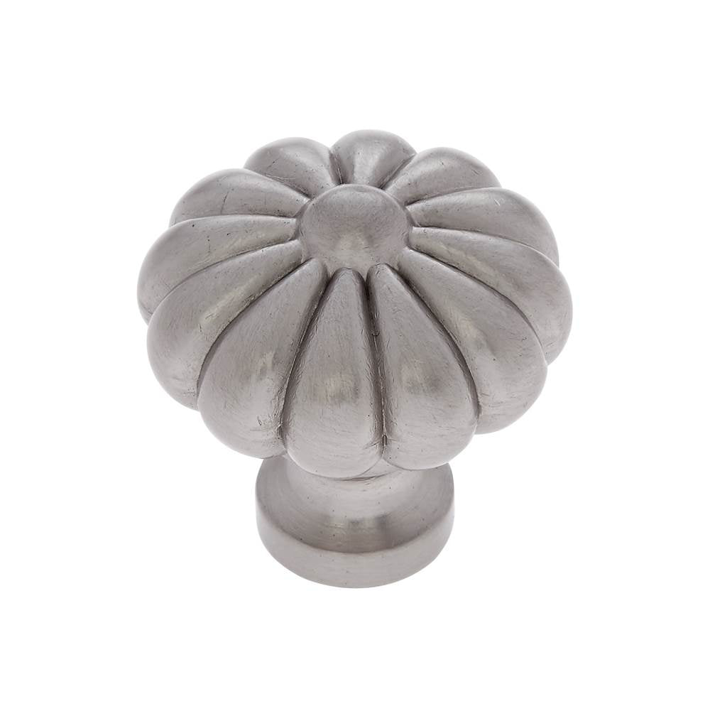 JVJ Hardware - Classic Collection Satin Nickel Finish 35 mm Pumpkin Knob, Composition Solid Brass - Satin Nickel