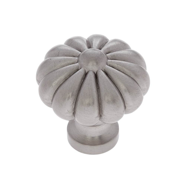 JVJ Hardware - Classic Collection Satin Nickel Finish 35 mm Pumpkin Knob, Composition Solid Brass - Satin Nickel