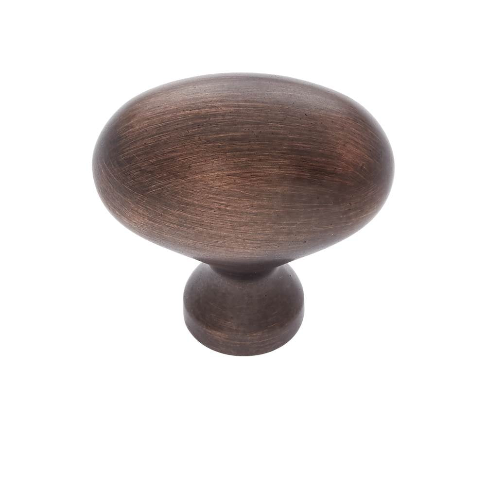 JVJ Hardware - Classic Collection Old World Bronze Finish 1-5/16'' X 13/16'' Large Football Knob, Composition Solid Brass - Old World Bronze