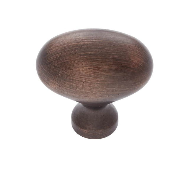 JVJ Hardware - Classic Collection Old World Bronze Finish 1-5/16'' X 13/16'' Large Football Knob, Composition Solid Brass - Old World Bronze