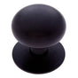 JVJ Hardware - Classic Collection Oil Rubbed Bronze Finish 1-1/2'' Plymouth Knob w/Back Plate, Composition Solid Brass - Oil Rubbed Bronze