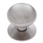 JVJ Hardware - Classic Collection Satin Nickel Finish 1-1/2'' Plymouth Knob w/Back Plate, Composition Solid Brass - Satin Nickel