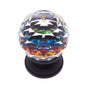 JVJ Hardware - Pure Elegance Collection Oil Rubbed Bronze Finish 30 mm (1-3/16'') Round Faceted 31 percent Leaded Crystal Knob with Prism - Oil Rubbed Bronze