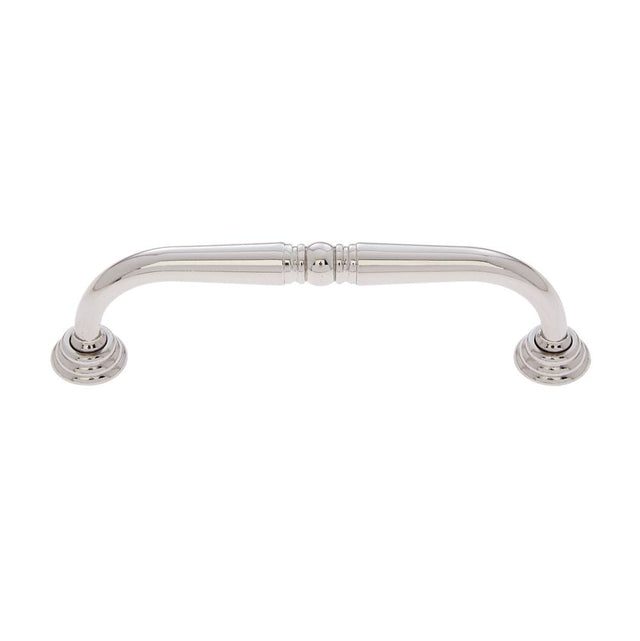 JVJ Hardware - Colonial Collection Polished Nickel Finish 96 mm c/c Colonial Pull with Rosettes, Composition Zamac - Polished Nickel